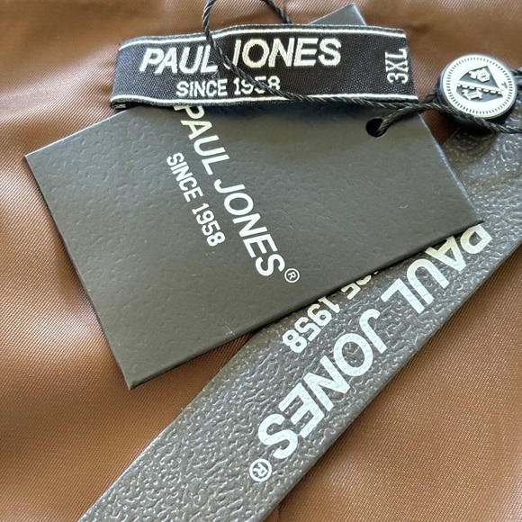 Paul Jones Wool Blend Brown Tweed Herringbone Waistcoat Vest 3XL Classic Preppy - Picture 12 of 12